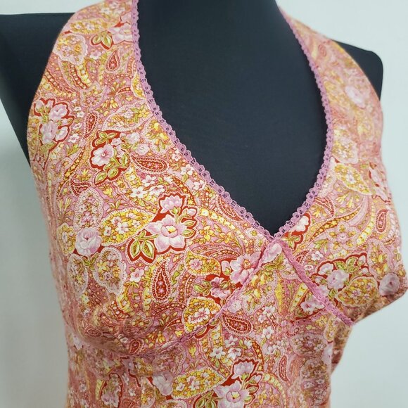 Vintage Moda International Womens Y2K Babydoll Lace Trim Dress Size 4 Preppy - Picture 2 of 11